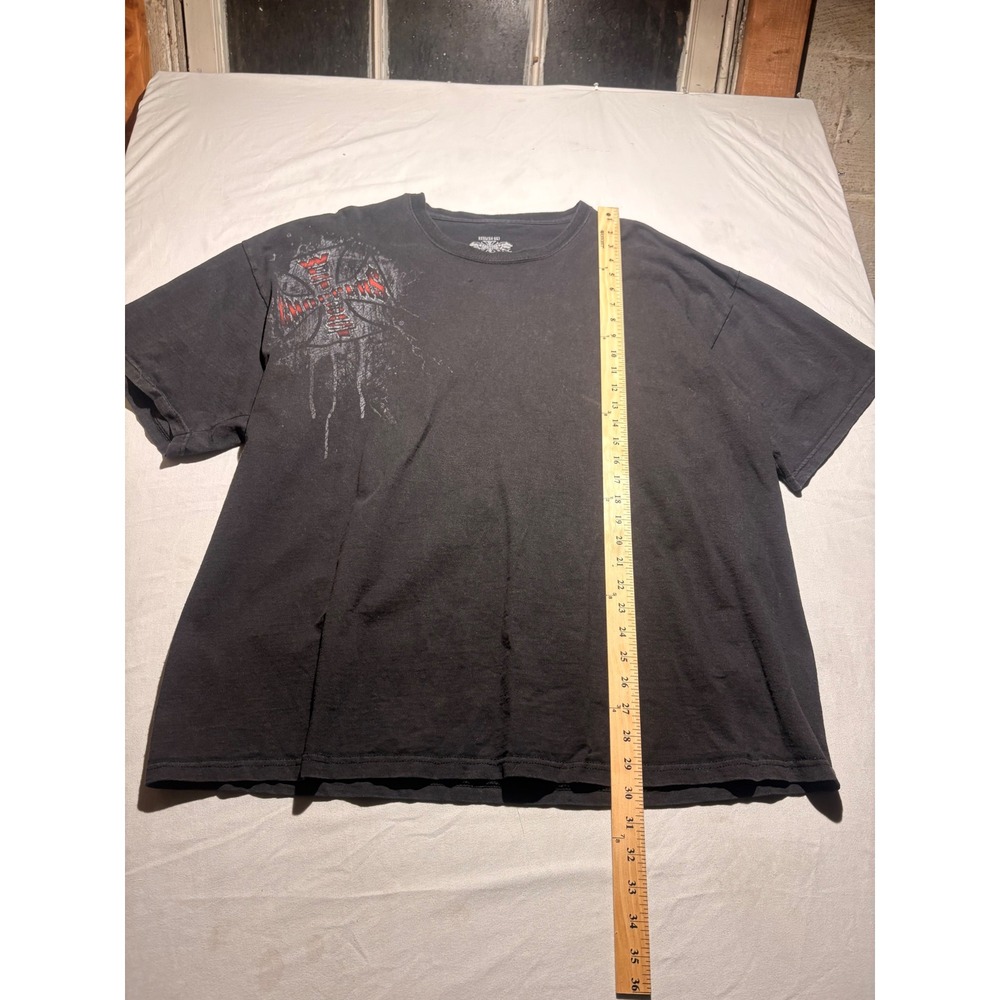 West Coast Choppers Mens Black Devil Graphic T-Shirt 3XL Biker Iron Cross Tee